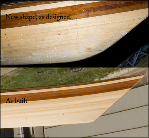 shape vs. the old shape. The new shape is included with the plans 