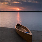 Sunset on Ima Lake Sunset on Ima Lake over my canoe