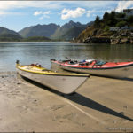 Kayaks in the Lofoten Islands.