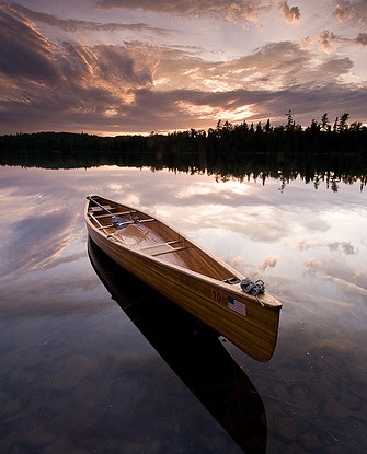 Canoe and Sunset