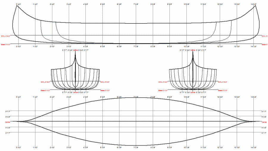 Free Canoe Plan: Têtes de Boule Two-Fathom Canoe • PaddlingLight 