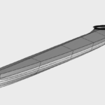 Unalaska Aleutian Baidarka kayak plans in 3d.