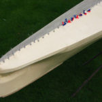 Decorated bow of a baidarka