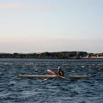 Bill Samson paddling his kayak.