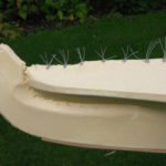 Bifid bow of a baidarka.