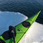 Kayak on ice pan.