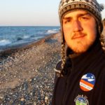 Tim Gallaway on a Lake Superior beach