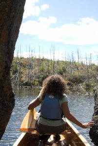 hansel_bryan_100901-11 canoeing into the burnt Boundary Waters