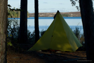 Typical campsite on the Boundary Waters Border Route