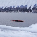 Kayak Rolling in the winter with a Tuilik