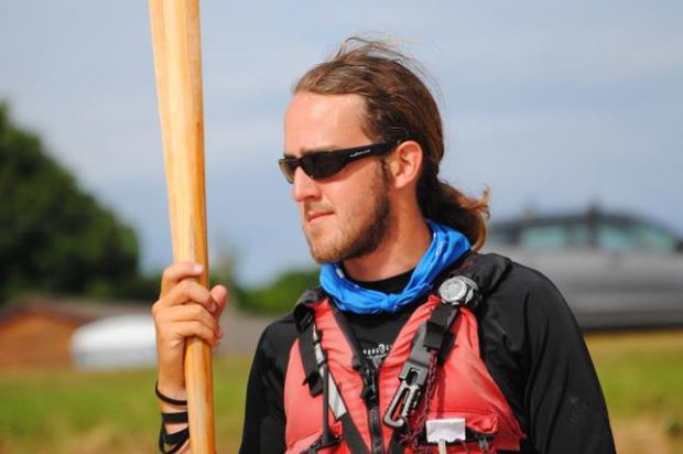 Tim Gallaway kayaking