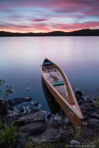 Kemo Lake Canoe Sunset