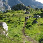 On the coastal hiking trail from Nusfjord to Nesland.