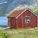 A storage shed near a dock.